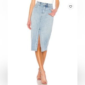 NWOT Free People Wilshire Denim Skirt Sz 26